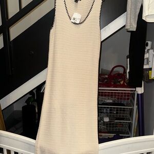 Forever 21 Cream Knit Midi Dress